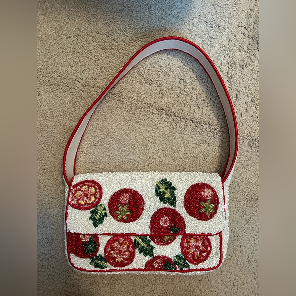 Tomato Beaded Handbag